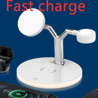 15W 3-in-1 LED Wireless Charger Stand – Fast Charging for Phone, Watch & AirPods