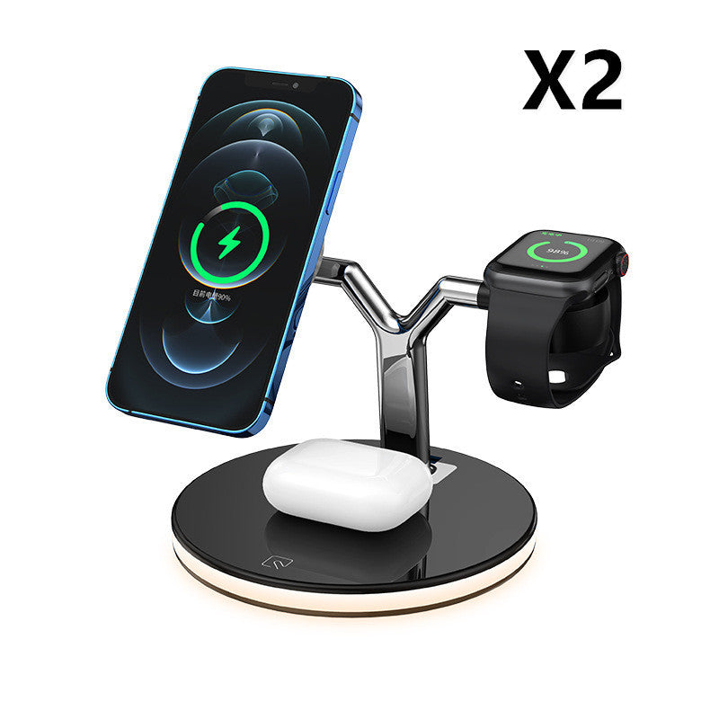 15W 3-in-1 LED Wireless Charger Stand – Fast Charging for Phone, Watch & AirPods