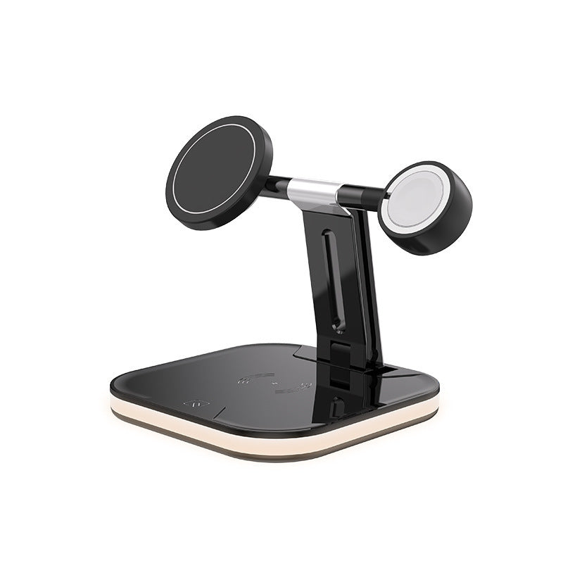 15W 3-in-1 LED Wireless Charger Stand – Fast Charging for Phone, Watch & AirPods