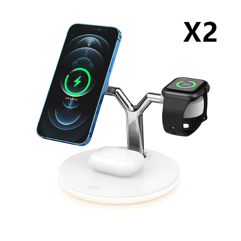 15W 3-in-1 LED Wireless Charger Stand – Fast Charging for Phone, Watch & AirPods