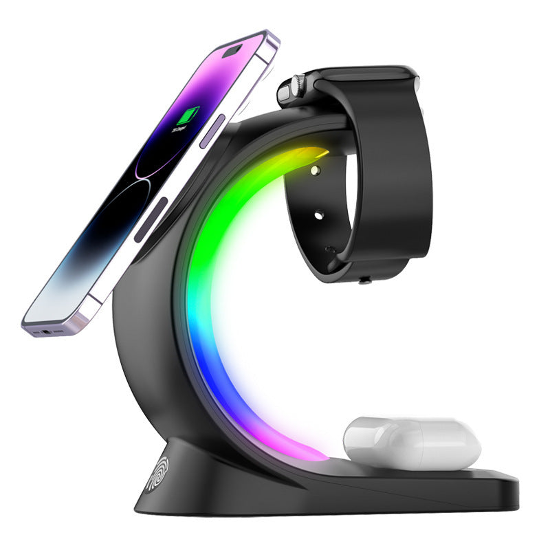 4-in-1 Magnetic Wireless Charger – Fast Station with Ambient Light